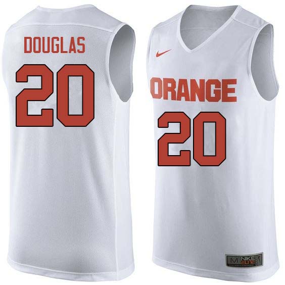 Men #20 Sherman Douglas Syracuse White College Basketball Jerseys Sale-White